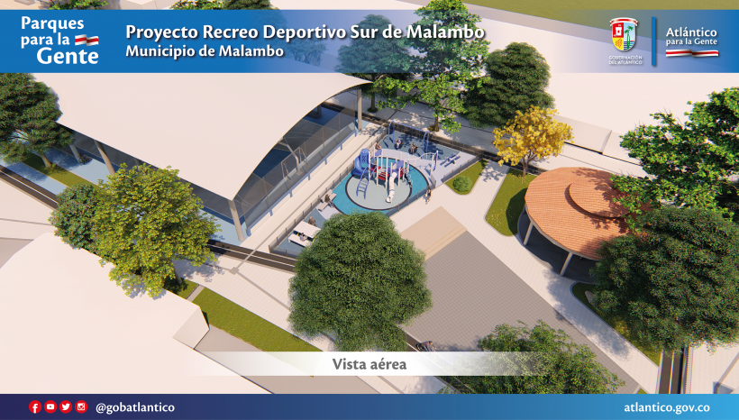 Render del parque en Malambo.
