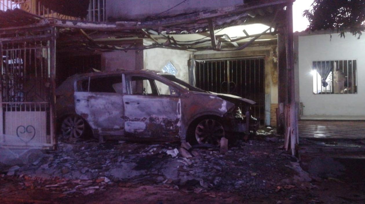 Incendio en una casa