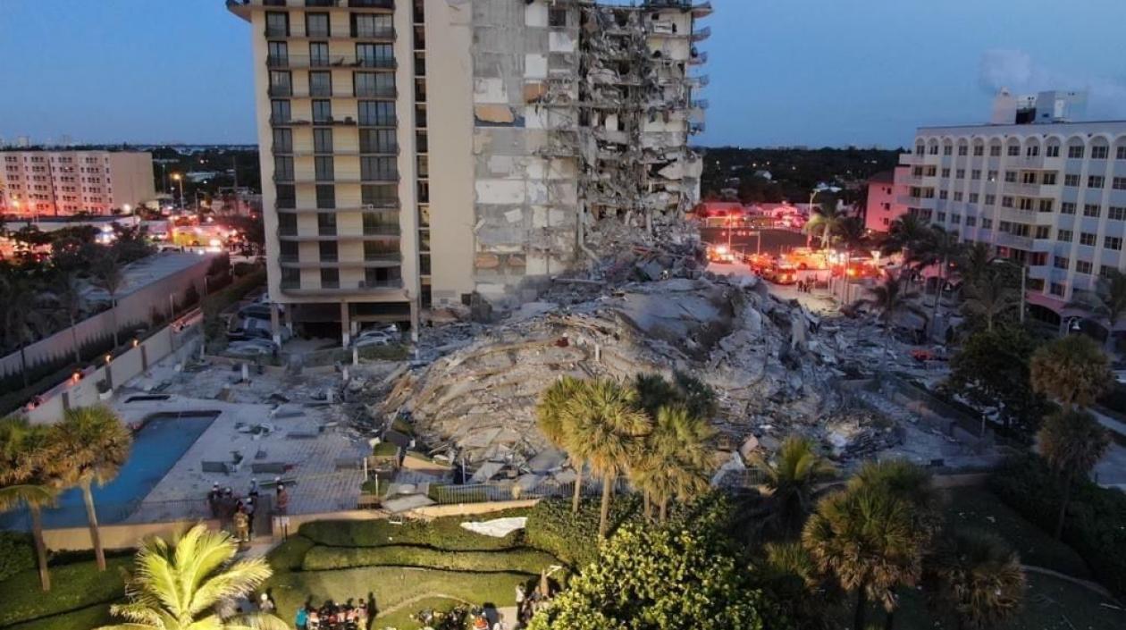 derrumbe en Miami